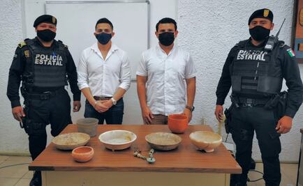 Recuperan en Yucatán 8 piezas arqueológicas que pretendían ser vendidas en internet