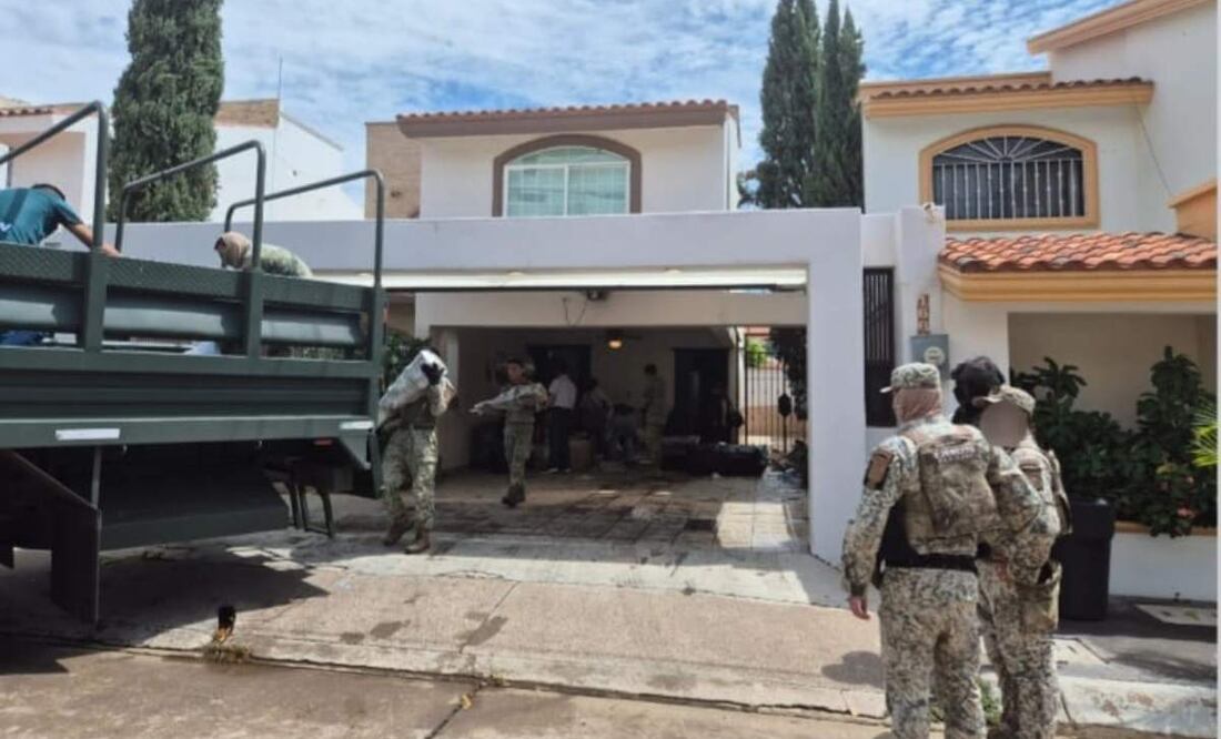 Residencia asegurada en privada “Santa Margarita” en Culiacán, Sinaloa (25/06/2025). Foto: Oficial