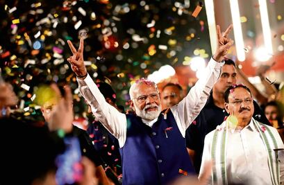 Modi celebra su victoria; no logra mayoría absoluta