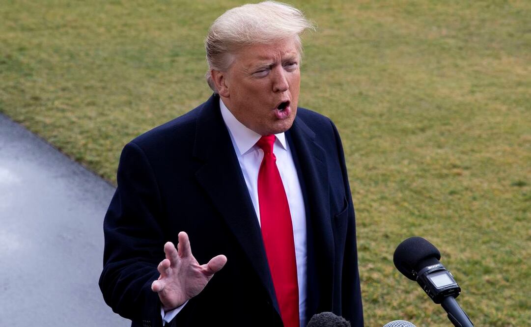 El presidente de Estados Unidos, Donald Trump, durante un mensaje a los medios en la Casa Blanca (Foto: EFE)