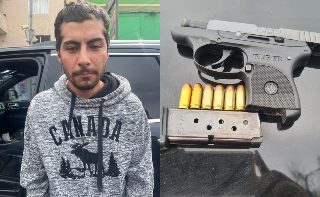 Detienen a sujeto armado en colonia Buenavista. Foto: Especial