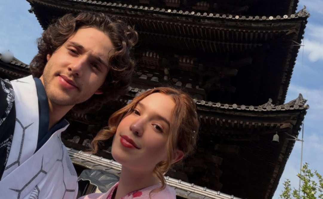Mía Rubín y Tarik Othón, felices en Japón.
Instagram miarubinlega