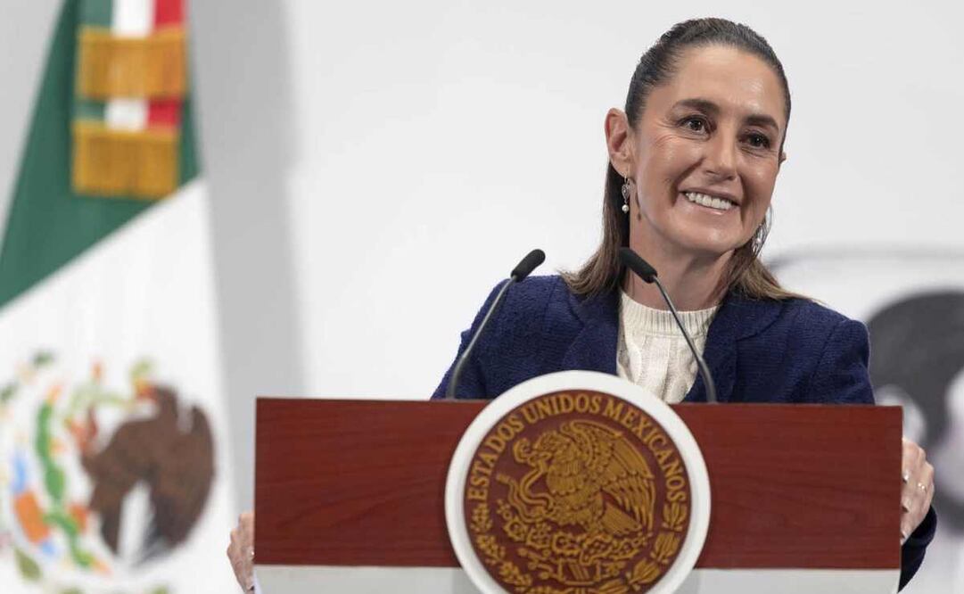 La presidenta Claudia Sheinbaum durante la mañanera de este 11 de agosto del 2025. Foto: Presidencia.