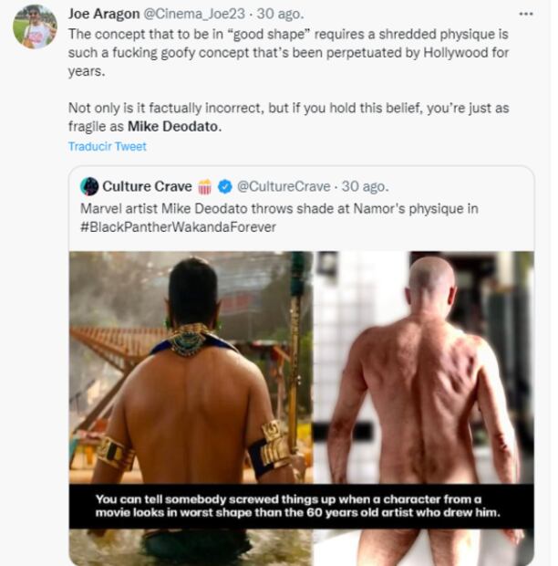 "Black Panther": Usuarios en Twitter arrementen contra ilustrador que criticó a Tenoch Huerta por su físico 