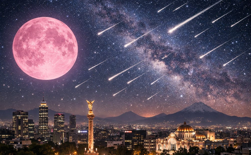 Luna Rosa 2026 en México. Foto: Imagen realizada con IA