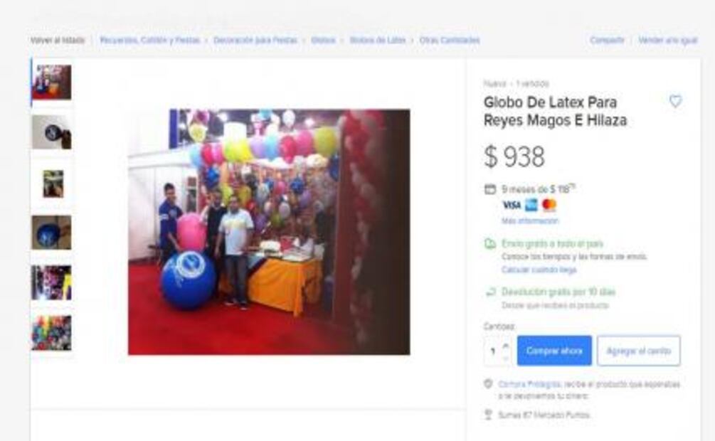 En casi mil pesos, globos para enviar cartita a Reyes Magos