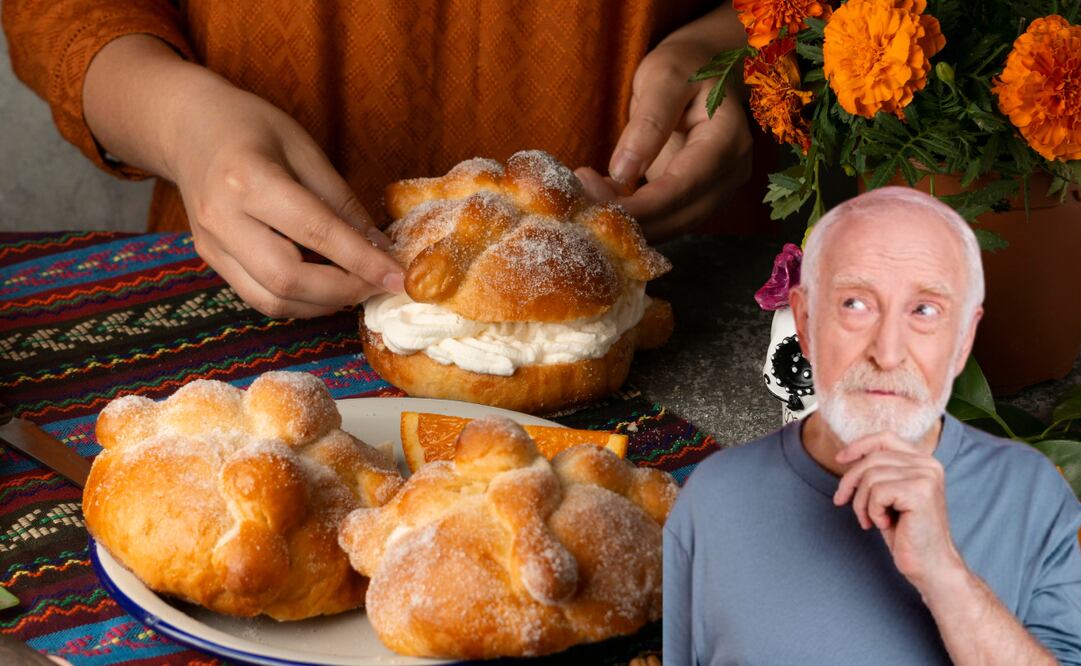 ¿cuál es el significado del pan de muerto en la ofrenda? Foto: Freepik