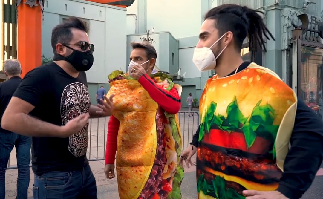 Eugenio Derbez se disfrazó de taco. Foto: Captura