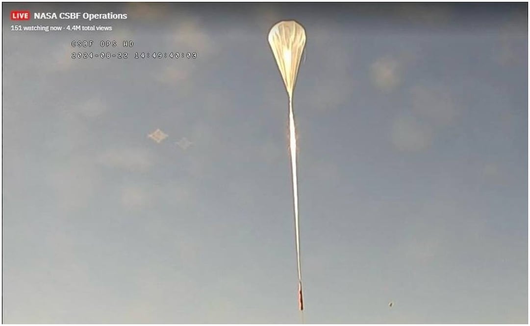 Desde la base de Fort Sumner, Nuevo México, la mañana de este jueves fue lazado el módulo Emidss-5 (Experimental Module for the Iterative Design for Satellite Subsystems versión 5) de la NASA. Foto: Especial