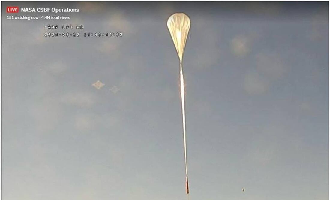 Desde la base de Fort Sumner, Nuevo México, la mañana de este jueves fue lazado el módulo Emidss-5 (Experimental Module for the Iterative Design for Satellite Subsystems versión 5) de la NASA. Foto: Especial