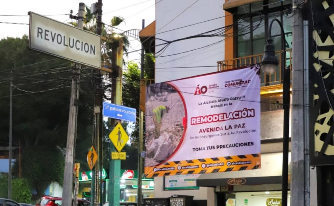Obras para mejorar imagen urbana en Avenida de la Paz. Foto: Especial