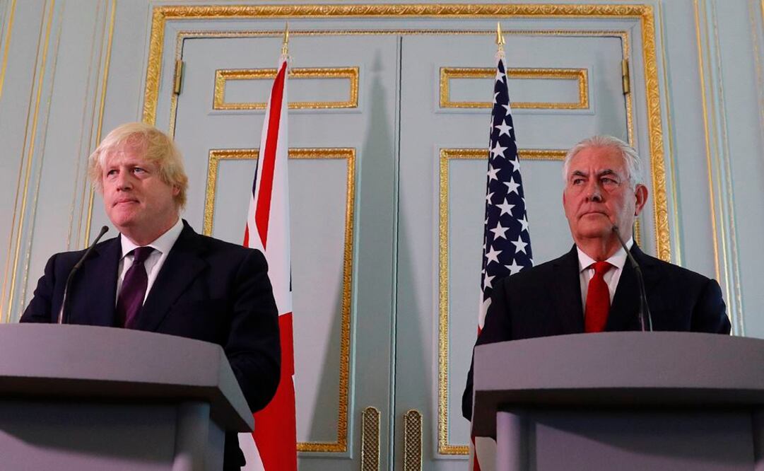 Tillerson hizo esas declaraciones tras reunirse en la capital británica con el ministro de Exteriores del Reino Unido, Boris Johnson. Foto: AFP