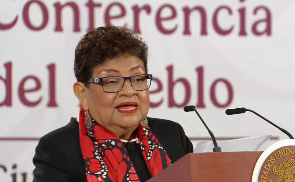 Ernestina Godoy, titular de la FGR presenta propuesta de ley para prevenir, sancionar y reparar el daño en el delito del feminicidio en México (24/03/2026). Foto: Captura de pantalla