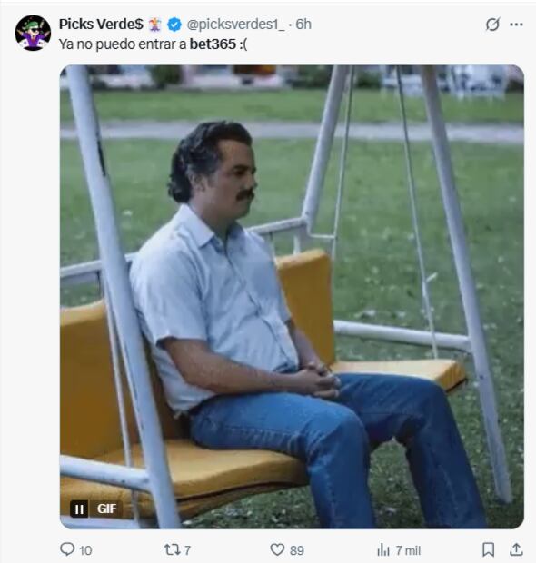 En redes sociales, usuarios y aficionados del deporte se despiden de la plataforma de apuestas en línea bet365. Foto: Captura de pantalla X