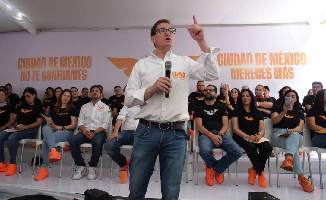 Salomón Chertorivski estuvo acompañado por el candidato a la Presidencia, Jorge Álvarez Máynez. Foto: Especial