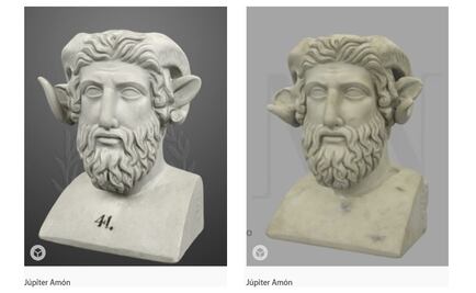 Esculturas antiguas tienen foto "para Facebook"