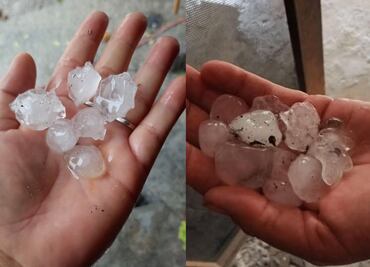 Fuerte granizada sorprende a vecinos de dos ciudades de Tamaulipas; alertan por tormentas eléctricas