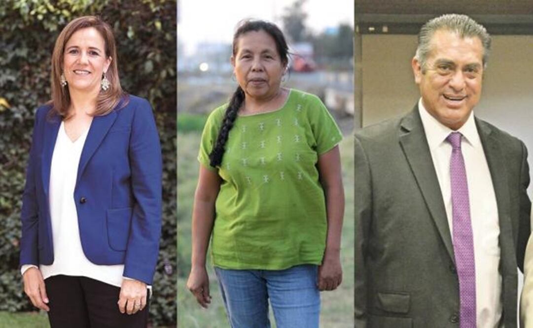 Independent candidates Margarita Zavala (left), María Jesús Patricio (center), and Jaime "El Bronco" Rodríguez (right) - File photo EL UNIVERSAL