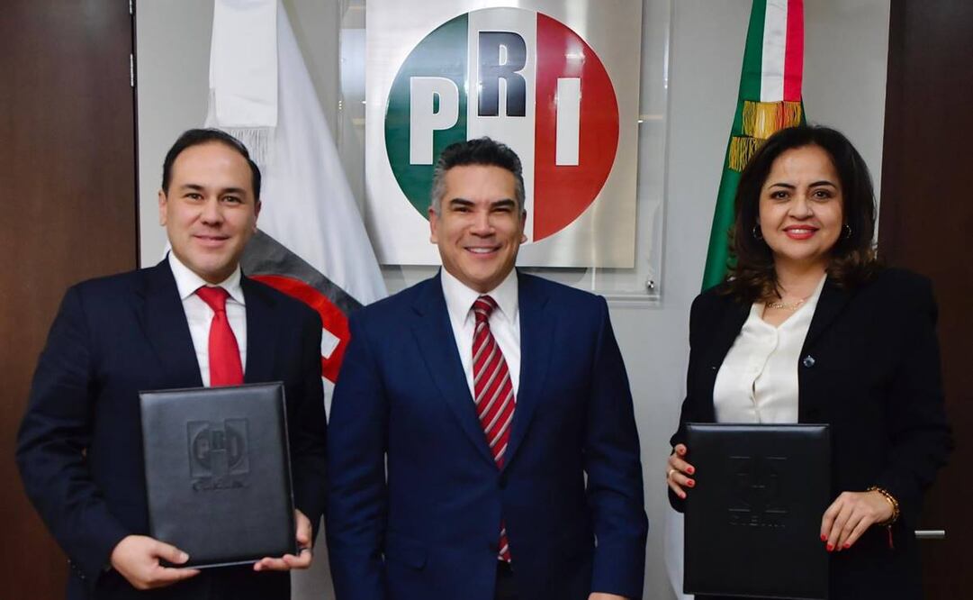 El dirigente del PRI, "Alito" Moreno felicitó a la nueva dirigencia estatal del PRI en el Estado de México / Foto: @alitomorenoc