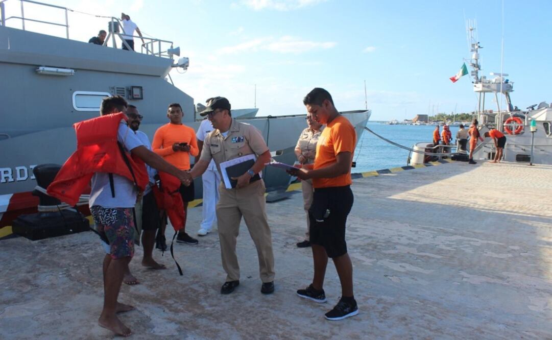 La embarcación se hundió a 30 millas náuticas (55.56 kilómetros aproximadamente) al noreste de Isla Mujeres. Foto: Especial