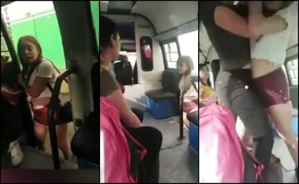 Joven en estado de ebriedad agrede a pasajeros en Morelia y la llaman "Lady Combi"