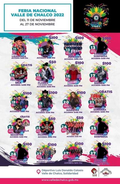 El Gran Silencio, Chuy Lizárraga, Edith Márquez, en la Feria Nacional Xico 2022 en Valle de Chalco