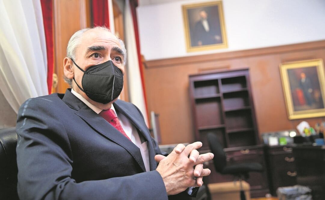 El ministro Fernando Franco González Salas habló con EL UNIVERSAL en su oficina, ya sin libros. Foto: Germán Espinosa. EL UNIVERSAL