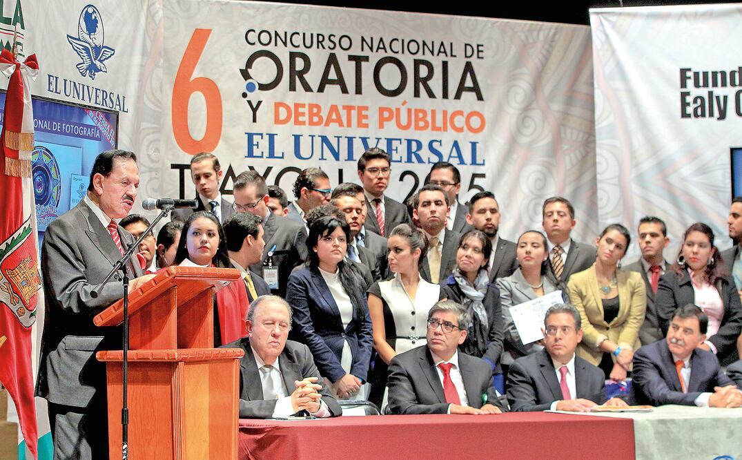 El Licenciado Juan Francisco Ealy Ortiz, Presidente Ejecutivo y del Consejo de Administración de EL UNIVERSAL, destacó que la oratoria contribuye a lograr una educación de calidad (RAMÓN ROMERO. EL UNIVERSAL)