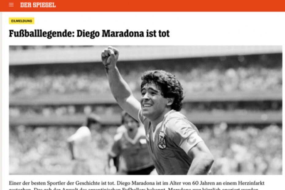 "La muerte de un Dios": así reportan el fallecimiento de Maradona en el mundo