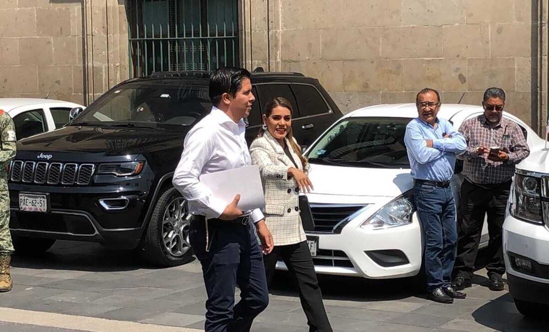 Esta mañana comenzaron a llegar a Palacio Nacional los gobernadores de Morena y secretarios de Estado. Foto: captura de pantalla
