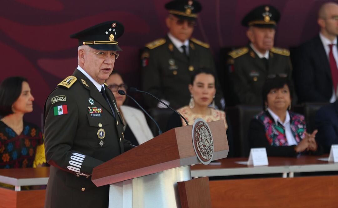 En el marco de la Ceremonia del 112 Aniversario de la Marcha de la Lealtad, este 9 de febrero del 2025, el general Ricardo Trevilla Trejo, titular de la Secretaría de la Defensa Nacional (Defensa), dijo que la soberanía no es negociable. Foto: Diego Simón / EL UNIVERSAL