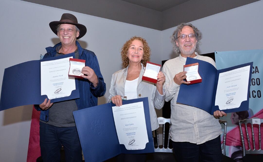 Antonio Turok, Laura Cohen y Javier Hinojosa. Foto: INAH