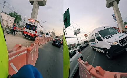 Motociclista ayuda a pasar ambulancia entre el tráfico; su acción es aplaudida en TikTok