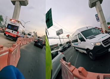 Motociclista ayuda a pasar ambulancia entre el tráfico; su acción es aplaudida en TikTok