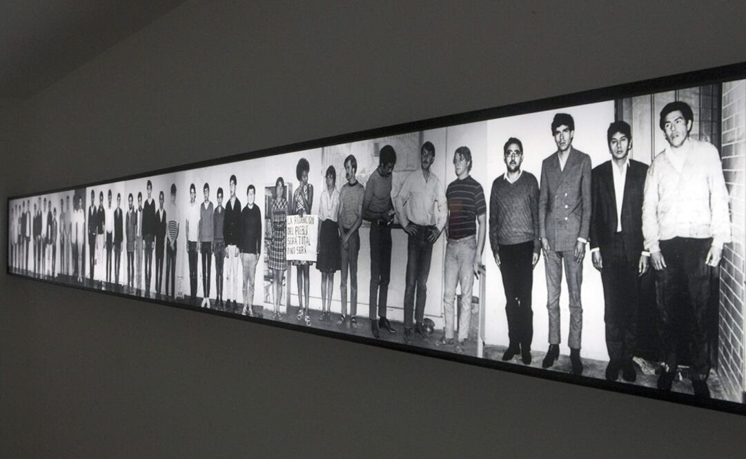 Aspect of the exhibit “Memorial del 68” at the Cultural University Center of Tlatelolco - Photo: Alex Cruz/EFE
