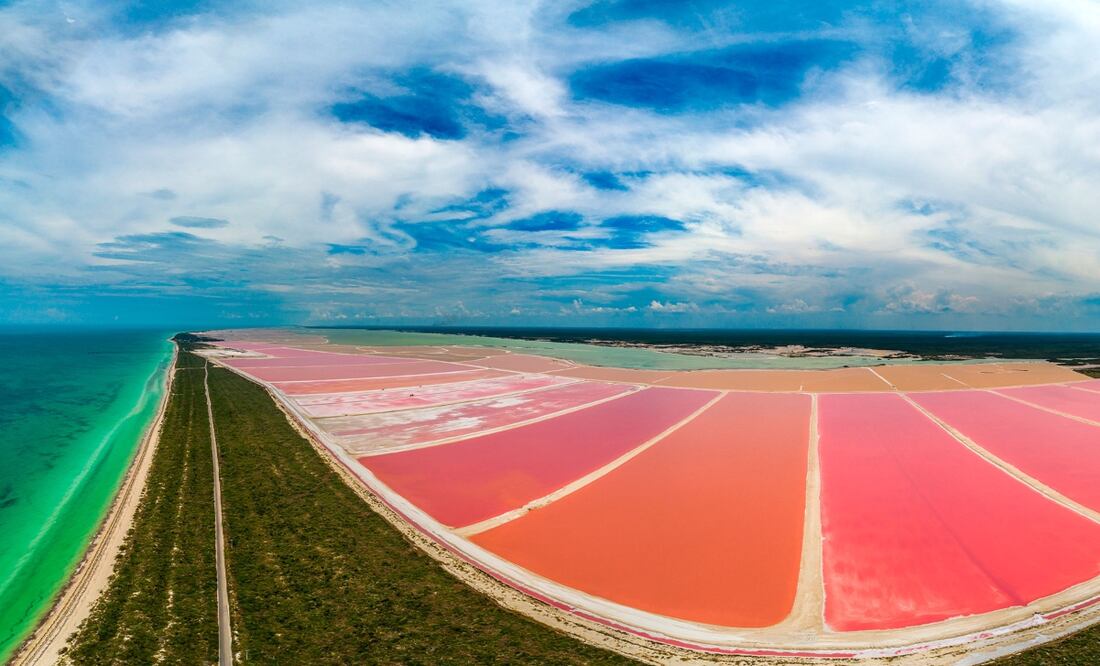 Las Coloradas es uno de los destinos de Yucatán que han aparecido en este challenge de TikTok. / Foto: Sefotur Yucatán