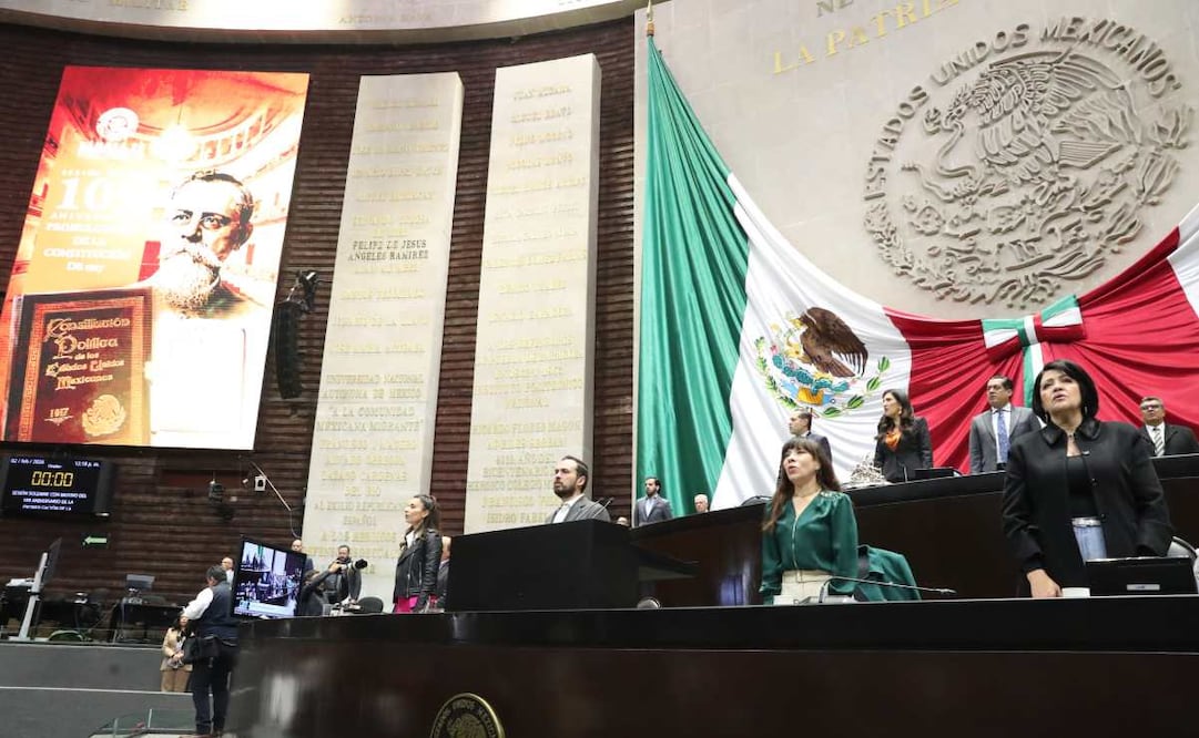 Sesión Solemne en la Cámara de Diputados este lunes 2 de febrero de 2026 con motivo del Aniversario de la Constitución de 1917. Foto: Especial