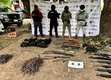 Aseguran armas de alto poder y granadas en Veracruz tras ataque a elementos castrenses y navales; agresores huyen