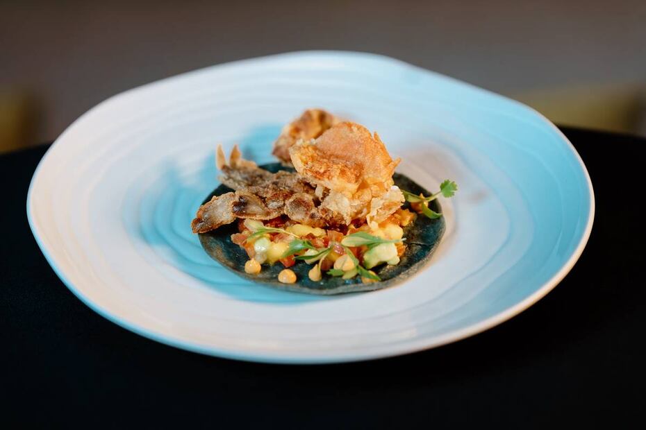 Taco de jaiba del Caribe del chef Daniel Ovadía / Foto: Cortesía de Paradisus by Meliá