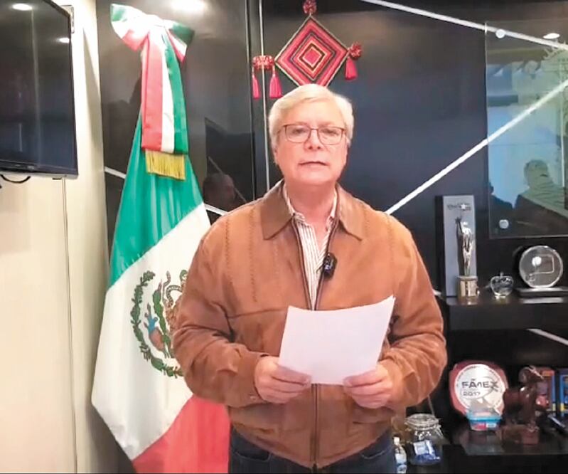 Aviso. Jaime Bonilla dijo en un video que su gobierno va a detectar cualquier infiltración de la administración anterior. Foto/ESPECIAL