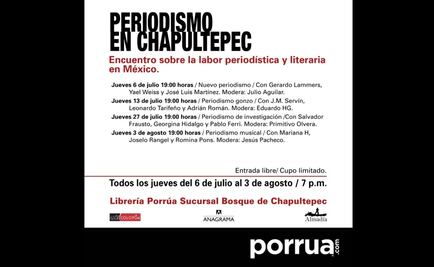 Reflexionarán sobre periodismo en Chapultepec