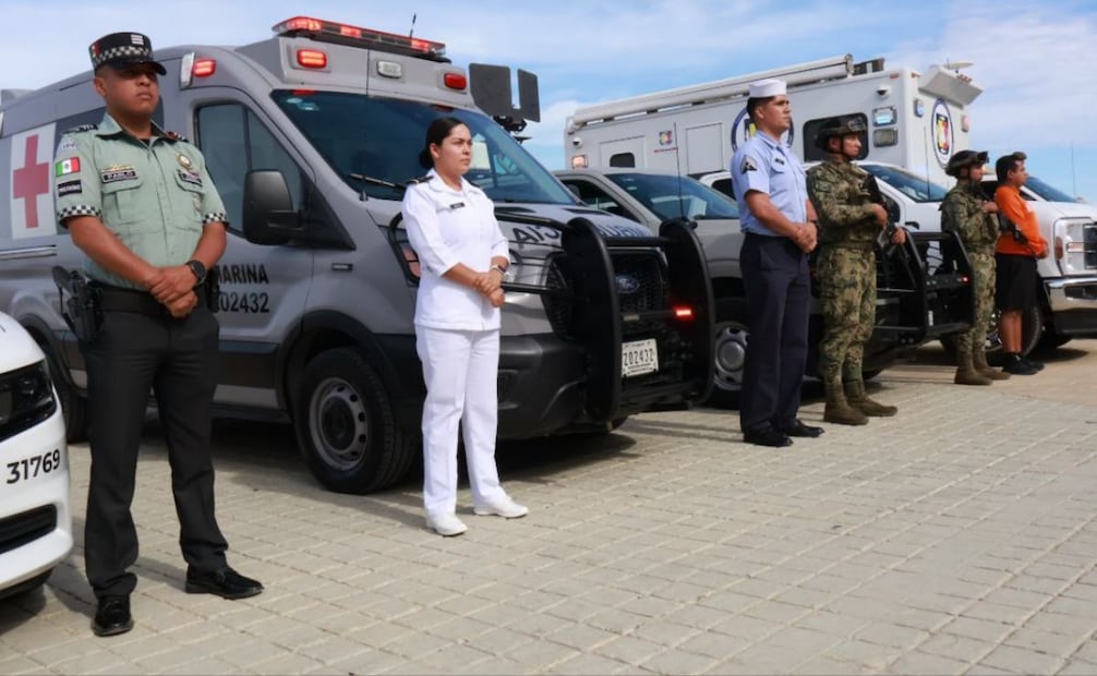Diversos elementos de seguridad participarán en el Operativo Guadalupe- Reyes 2025 en Baja California Sur (04/12/2025). Foto: Especial