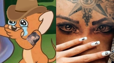 Los mejores memes de los tatuajes de Belinda y Christian Nodal