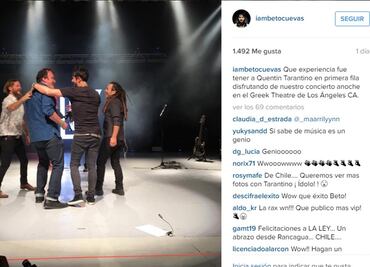 Tarantino acude a concierto de La Ley