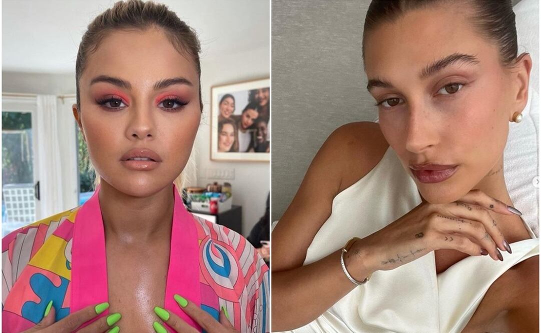 Selena Gomez y Hailey Bieber. Fotos: Capturas tomadas de Instagram @selenagomez y @haileybieber