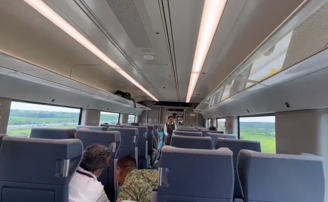 VIDEO: Así se ve por dentro el Tren Maya en su primer recorrido
