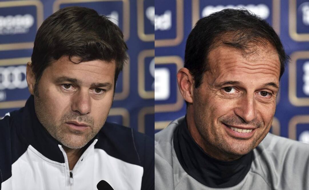 En la foto: técnico argentino del Tottenham, Mauricio Pochettino y entrenador del Juventus Massimiliano Allegri (ARCHIVO. EL UNIVERSAL)