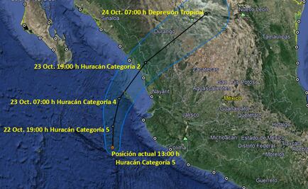 Decretan alerta azul para 6 estados por impacto de "Willa"