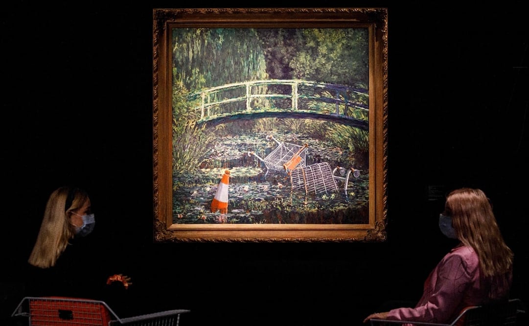 "Show me the Monet", de Banksy. Foto: Tolga Akmen / AFP