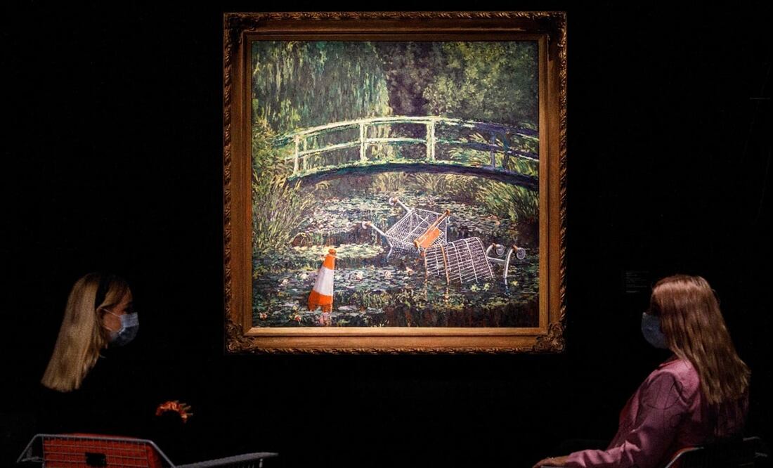 "Show me the Monet", de Banksy. Foto: Tolga Akmen / AFP